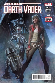 Doctor Aphra and Two Droids Darth Vadar Cover